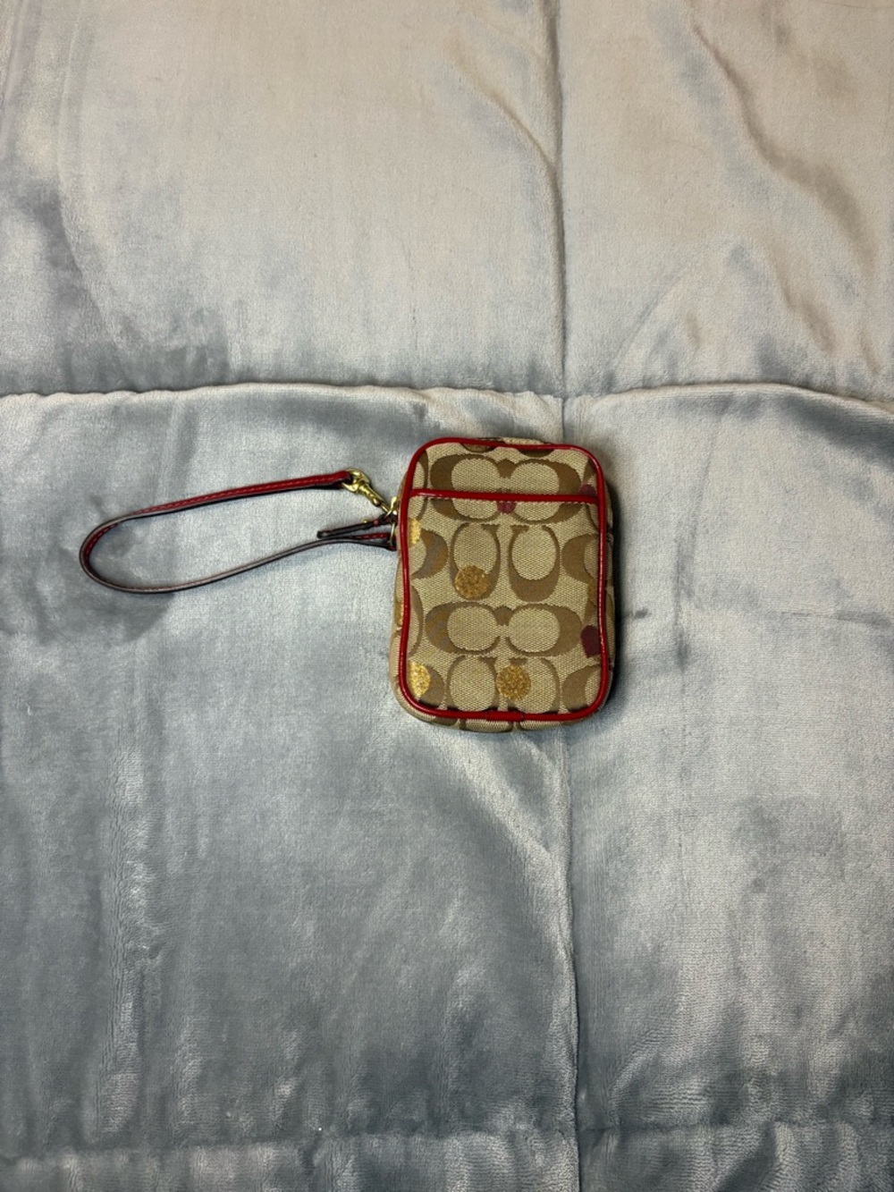 Y2K Coach Camera Case, Secret Admirer Edition. Heart Details And Red Trim